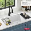 30&rdquo; Granite Composite Workstation Kitchen Sink Undermount Single Bowl with WorkFlow&trade; Ledge and Accessories in White